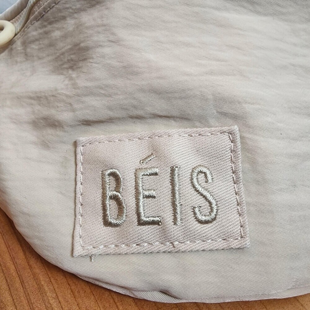 BEIS The Pack Nylon Belt Bag Womens Medium Beige Nylon Crossbody Travel - Picture 2 of 15